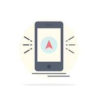 navigation app camping gps location Flat Color Icon Vector