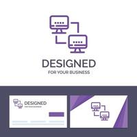 Creative Business Card and Logo template Computer Network Computing Computers Vector Illustration