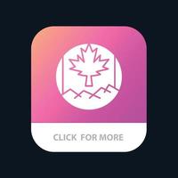 Canada Leaf Flag Mobile App Button Android and IOS Glyph Version vector