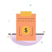 Expense Business Dollar Money Abstract Flat Color Icon Template vector