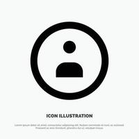 Interface Navigation User solid Glyph Icon vector