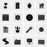 16 iconos universales de negocios vector ilustración de icono creativo para usar en proyectos relacionados con la web y dispositivos móviles