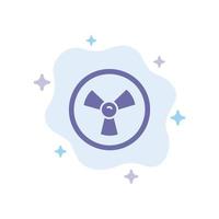 Biohazard Chemist Science Blue Icon on Abstract Cloud Background vector