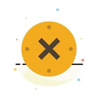 Close Cross Delete Cancel Abstract Flat Color Icon Template vector