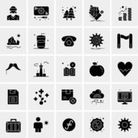 25 iconos de negocios universales vector ilustración de icono creativo para usar en proyectos relacionados con la web y dispositivos móviles