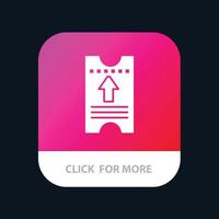 Ticket Pass Hotel Arrow Mobile App Icon Design vector