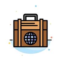 Business Investment Modern Globe Abstract Flat Color Icon Template vector