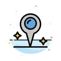 Map Location Marker Abstract Flat Color Icon Template vector