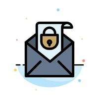 Mail Email Message Security Abstract Flat Color Icon Template vector