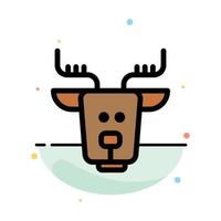 Alpine Arctic Canada Reindeer Abstract Flat Color Icon Template vector