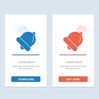 Alarm Bell Education  Blue and Red Download and Buy Now web Widget Card Template vector