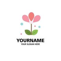 Flower Floral Nature Spring Business Logo Template Flat Color vector