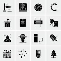 16 iconos universales de negocios vector ilustración de icono creativo para usar en proyectos relacionados con la web y dispositivos móviles