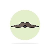 bigote hipster movember macho hombres color plano icono vector