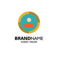 Focus Target Audience Targeting  Business Logo Template Flat Color vector