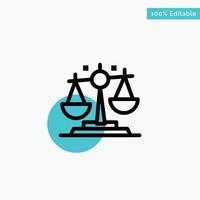 equilibrio ley justicia finanzas turquesa resaltar círculo punto vector icono