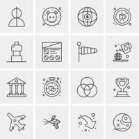 16 Business Universal Icons Vector Creative Icon Illustration to use in web and Mobile Related project