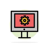 Online Support Service Technical Assistance Technical Support Web Maintenance Abstract Circle Background Flat color Icon vector