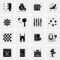 16 iconos universales de negocios vector ilustración de icono creativo para usar en proyectos relacionados con la web y dispositivos móviles