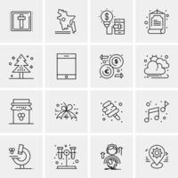 16 Business Universal Icons Vector Creative Icon Illustration to use in web and Mobile Related project