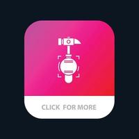 Hammer Crash Break Tool Mobile App Button Android and IOS Glyph Version vector