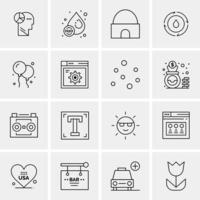 16 Business Universal Icons Vector Creative Icon Illustration to use in web and Mobile Related project