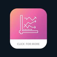 Graph Analysis Analytic Analytics Chart Data Mobile App Button Android and IOS Line Version vector