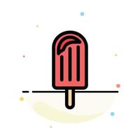 Beach Cream Dessert Ice Abstract Flat Color Icon Template vector