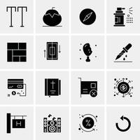 16 iconos universales de negocios vector ilustración de icono creativo para usar en proyectos relacionados con la web y dispositivos móviles