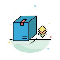 Box Surprise Packing Bundle Abstract Flat Color Icon Template vector