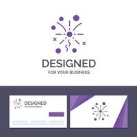 Creative Business Card and Logo template Fireworks Light Celebration Vector Illustration