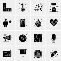 16 iconos universales de negocios vector ilustración de icono creativo para usar en proyectos relacionados con la web y dispositivos móviles