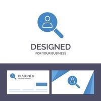 Creative Business Card and Logo template Browse Find Networking People Search Vector Illustration