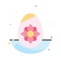 decoración pascua huevo de pascua huevo abstracto color plano icono plantilla vector