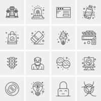 16 Business Universal Icons Vector Creative Icon Illustration to use in web and Mobile Related project