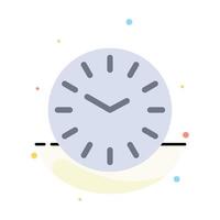 Time Clock Cleaning Abstract Flat Color Icon Template vector