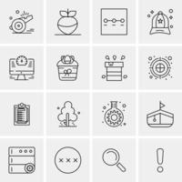 16 Business Universal Icons Vector Creative Icon Illustration to use in web and Mobile Related project