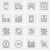 16 Business Universal Icons Vector Creative Icon Illustration to use in web and Mobile Related project