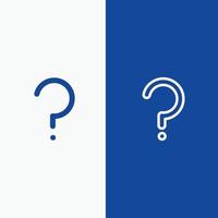 Help Question Question Mark Mark Line and Glyph Solid icon Blue banner Line and Glyph Solid icon Blue banner vector