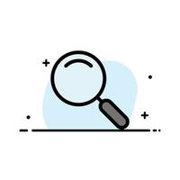 General Magnifier Magnify Search  Business Flat Line Filled Icon Vector Banner Template