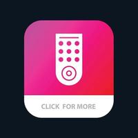 controle el botón de la aplicación móvil de tv remota versión de glifo de android e ios vector