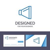 Creative Business Card and Logo template Sound Speaker Volume Vector Illustration