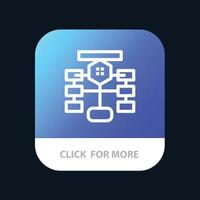 Flowchart Flow Chart Data Database Mobile App Button Android and IOS Line Version vector