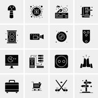 16 iconos universales de negocios vector ilustración de icono creativo para usar en proyectos relacionados con la web y dispositivos móviles