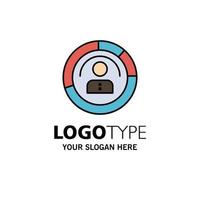 Diagram Features Human People Personal Profile User Business Logo Template Flat Color vector