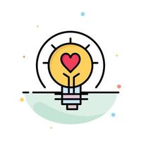 Bulb Valentine Light Light Bulb Tips Abstract Flat Color Icon Template vector