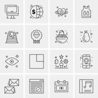 16 Business Universal Icons Vector Creative Icon Illustration to use in web and Mobile Related project