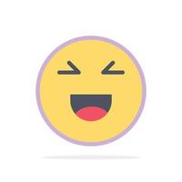 Chat Emojis Smile Happy Abstract Circle Background Flat color Icon vector