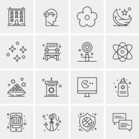 16 Business Universal Icons Vector Creative Icon Illustration to use in web and Mobile Related project