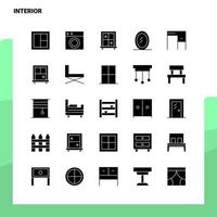 25 Interior Icon set Solid Glyph Icon Vector Illustration Template For Web and Mobile Ideas for business company